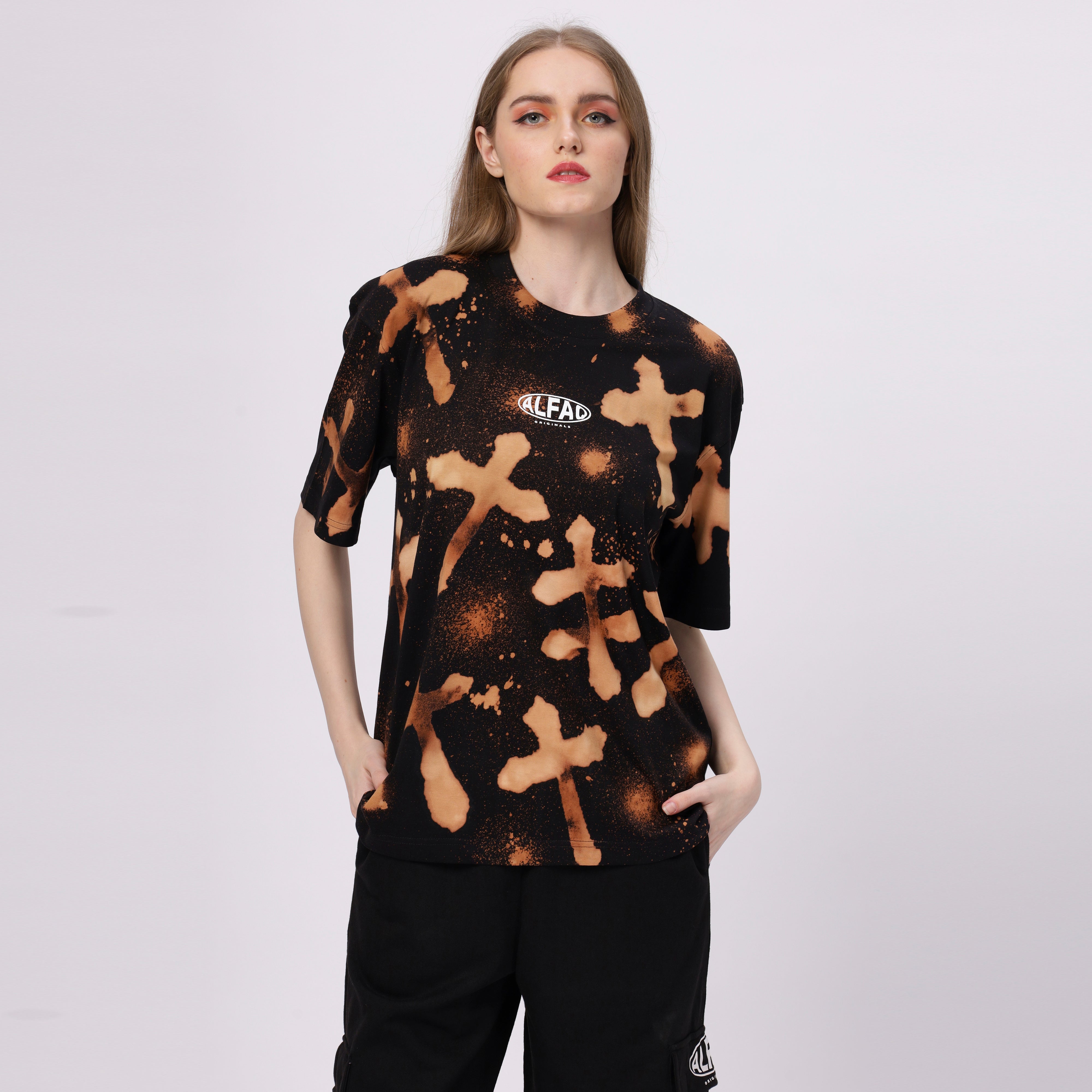 Alfaq Orignal Cross Oversized Tshirt - Alfaq